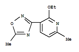 (9CI)-2-乙氧基-6-甲基-3-(5-甲基-1,2,4-噁二唑-3-基)-吡啶結(jié)構(gòu)式_724744-39-2結(jié)構(gòu)式