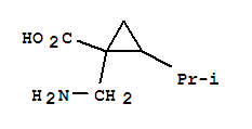 (9ci)-1-(氨基甲基)-2-(1-甲基乙基)-環(huán)丙烷羧酸結(jié)構(gòu)式_724772-95-6結(jié)構(gòu)式