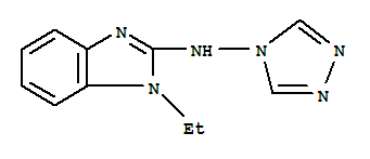 (9ci)-1-乙基-n-4H-1,2,4-噻唑-4-基-1H-苯并咪唑-2-胺結(jié)構(gòu)式_727687-85-6結(jié)構(gòu)式