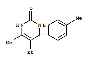 (9ci)-5-乙基-3,4-二氫-6-甲基-4-(4-甲基苯基)-2(1H)-嘧啶酮結構式_728004-12-4結構式