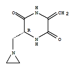 2,5-Piperazinedione,3-(1-aziridinylmethyl)-6-methylene-,(r)-(9ci)Structure,72995-81-4Structure 2,5-Piperazinedione,3-(1-aziridinylmethyl)-6-methylene-,(r)-(9ci) Structure,72995-81-4Structure