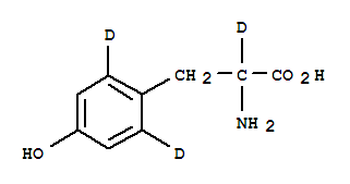 DL-酪氨酸-D3結(jié)構(gòu)式_73036-42-7結(jié)構(gòu)式