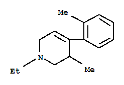 (9CI)-1-乙基-1,2,3,6-四氫-3-甲基-4-(2-甲基苯基)-吡啶結(jié)構(gòu)式_730908-27-7結(jié)構(gòu)式