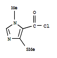 (9ci)-1-甲基-4-(甲基硫代)-1H-咪唑-5-羰酰氯結(jié)構(gòu)式_73187-14-1結(jié)構(gòu)式