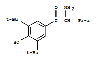 2-氨基-1-[3,5-雙(1,1-二甲基乙基)-4-羥基苯基]-3-甲基-1-丁酮結(jié)構(gòu)式_733696-50-9結(jié)構(gòu)式