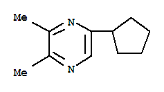 Pyrazine, 5-cyclopentyl-2,3-dimethyl-(9ci)Structure,73570-40-8Structure Pyrazine, 5-cyclopentyl-2,3-dimethyl-(9ci) Structure,73570-40-8Structure