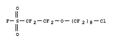 2-[(8-氯-1,1,2,2,3,3,4,4,5,5,6,6,7,7,8,8-十六氟辛基)氧基]-1,1,2,2-四氟乙烷磺酰氯結(jié)構(gòu)式_73606-15-2結(jié)構(gòu)式