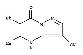 (9CI)-6-乙基-4,7-二氫-5-甲基-7-氧代-吡唑并[1,5-a]嘧啶-3-甲腈結(jié)構(gòu)式_736964-77-5結(jié)構(gòu)式