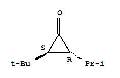 (2s,3r)-(9ci)-2-(1,1-二甲基乙基)-3-(1-甲基乙基)-環(huán)丙烷酮結(jié)構(gòu)式_738587-98-9結(jié)構(gòu)式