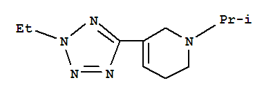 (9CI)-3-(2-乙基-2H-四唑-5-基)-1,2,5,6-四氫-1-(1-甲基乙基)-吡啶結(jié)構(gòu)式_740061-95-4結(jié)構(gòu)式