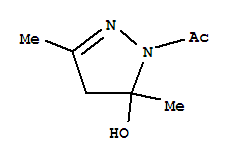 (9ci)-1-乙?；?4,5-二氫-3,5-二甲基-1H-吡唑-5-醇結(jié)構(gòu)式_74102-37-7結(jié)構(gòu)式