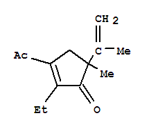 (9ci)-3-乙?；?2-乙基-5-甲基-5-(1-甲基乙烯)-2-環(huán)戊烯-1-酮結(jié)構(gòu)式_741694-90-6結(jié)構(gòu)式
