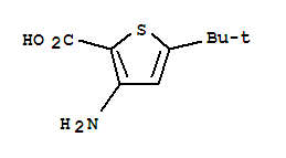 2-Thiophenecarboxylicacid,3-amino-5-(1,1-dimethylethyl)-(9ci)Structure,746671-67-0Structure 2-Thiophenecarboxylicacid,3-amino-5-(1,1-dimethylethyl)-(9ci) Structure,746671-67-0Structure