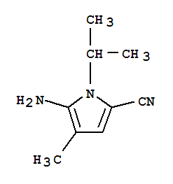 (9ci)-5-氨基-4-甲基-1-(1-甲基乙基)-1H-吡咯-2-甲腈結構式_74802-98-5結構式
