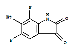 (9ci)-6-乙基-5,7-二氟-1H-吲哚-2,3-二酮結構式_749241-79-0結構式