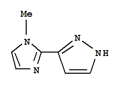 (9ci)-3-(1-甲基-1H-咪唑-2-基)-1H-吡唑結(jié)構(gòu)式_749790-76-9結(jié)構(gòu)式