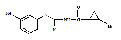 (9ci)-2-甲基-n-(6-甲基-2-苯并噻唑)-環(huán)丙烷羧酰胺結(jié)構(gòu)式_750616-60-5結(jié)構(gòu)式