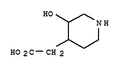 4-Piperidineacetic acid, 3-hydroxy-(9ci)Structure,751435-39-9Structure 4-Piperidineacetic acid, 3-hydroxy-(9ci) Structure,751435-39-9Structure