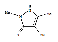 (9ci)-2,5-二氫-1,3-二甲基-5-硫氧代-1H-吡唑-4-甲腈結(jié)構(gòu)式_754930-66-0結(jié)構(gòu)式