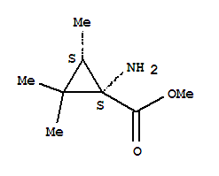 順式-(9ci)-1-氨基-2,2,3-三甲基-環(huán)丙烷羧酸甲酯結(jié)構(gòu)式_757156-85-7結(jié)構(gòu)式
