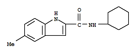 (9ci)-n-環(huán)己基-5-甲基-1H-吲哚-2-羧酰胺結(jié)構(gòu)式_757946-17-1結(jié)構(gòu)式