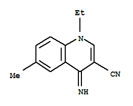 3-Quinolinecarbonitrile,1-ethyl-1,4-dihydro-4-imino-6-methyl-(9ci)Structure,758652-38-9Structure 3-Quinolinecarbonitrile,1-ethyl-1,4-dihydro-4-imino-6-methyl-(9ci) Structure,758652-38-9Structure
