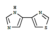 (4CI)-4-(5-咪唑)-噻唑結(jié)構(gòu)式_758724-68-4結(jié)構(gòu)式