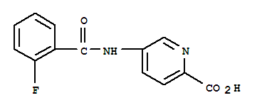 (9ci)-5-[(2-氟苯甲?；?氨基]-2-吡啶羧酸結(jié)構(gòu)式_759427-33-3結(jié)構(gòu)式