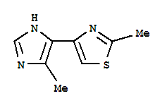 Thiazole, 2-methyl-4-(4-methyl-5-imidazolyl)- (4ci)Structure,760192-16-3Structure Thiazole, 2-methyl-4-(4-methyl-5-imidazolyl)- (4ci) Structure,760192-16-3Structure