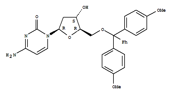 5-O-(4,4-二甲氧基三苯甲游基)-2-脫氧胞苷結(jié)構(gòu)式_76512-82-8結(jié)構(gòu)式