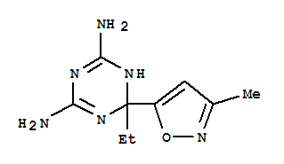 1,3,5-Triazine-2,4-diamine,6-ethyl-1,6-dihydro-6-(3-methyl-5-isoxazolyl)-(9ci)Structure,765219-61-2Structure 1,3,5-Triazine-2,4-diamine,6-ethyl-1,6-dihydro-6-(3-methyl-5-isoxazolyl)-(9ci) Structure,765219-61-2Structure