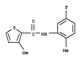 2-Thiophenecarboxamide,n-(5-fluoro-2-methylphenyl)-3-methyl-(9ci)Structure,765283-57-6Structure 2-Thiophenecarboxamide,n-(5-fluoro-2-methylphenyl)-3-methyl-(9ci) Structure,765283-57-6Structure