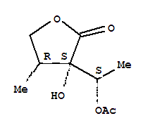 (3s,4r)-(9ci)-3-[(1s)-1-(乙酰基氧基)乙基]二氫-3-羥基-4-甲基-2(3H)-呋喃酮結(jié)構(gòu)式_765306-53-4結(jié)構(gòu)式