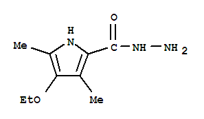 (9ci)-4-乙氧基-3,5-二甲基-1H-吡咯-2-羧酸肼結(jié)構(gòu)式_765923-46-4結(jié)構(gòu)式