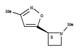 Isoxazole, 3-methyl-5-(1-methyl-2-azetidinyl)-, (s)-(9ci)Structure,767262-92-0Structure Isoxazole, 3-methyl-5-(1-methyl-2-azetidinyl)-, (s)-(9ci) Structure,767262-92-0Structure