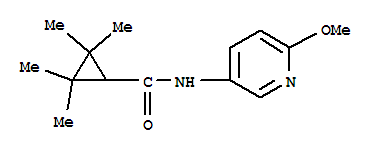 n-(6-甲氧基-3-吡啶)-2,2,3,3-四甲基-環(huán)丙烷羧酰胺結(jié)構(gòu)式_767336-26-5結(jié)構(gòu)式