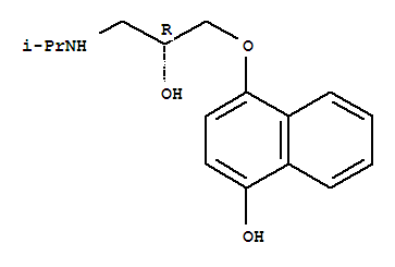 4-[(2R)-2-羥基-3-[(1-甲基乙基)氨基]丙氧基]-1-萘酚結(jié)構(gòu)式_76792-97-7結(jié)構(gòu)式