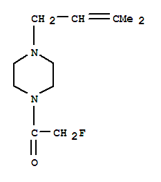 Piperazine, 1-(fluoroacetyl)-4-(3-methyl-2-butenyl)-(9ci)Structure,76825-94-0Structure Piperazine, 1-(fluoroacetyl)-4-(3-methyl-2-butenyl)-(9ci) Structure,76825-94-0Structure