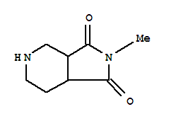 (9ci)-六氫-2-甲基-1H-吡咯并[3,4-c]吡啶-1,3(2H)-二酮結(jié)構(gòu)式_768344-67-8結(jié)構(gòu)式