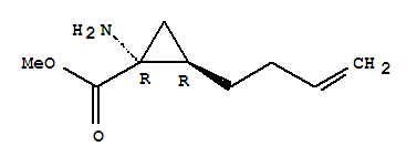 (1r,2r)-(9ci)-1-氨基-2-(3-丁烯)-環(huán)丙烷羧酸甲酯結(jié)構(gòu)式_770742-52-4結(jié)構(gòu)式