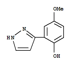 Phenol, 4-methoxy-2-(1h-pyrazol-3-yl)-(9ci)Structure,771482-47-4Structure Phenol, 4-methoxy-2-(1h-pyrazol-3-yl)-(9ci) Structure,771482-47-4Structure