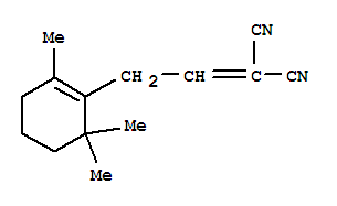 (9ci)-[2-(2,6,6-三甲基-1-環(huán)己烯-1-基)亞乙基]-丙二腈結(jié)構(gòu)式_771565-72-1結(jié)構(gòu)式