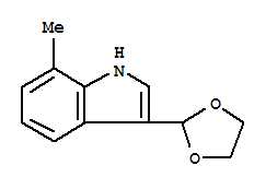 (9ci)-3-(1,3-二氧雜烷-2-基)-7-甲基-1H-吲哚結(jié)構(gòu)式_773088-58-7結(jié)構(gòu)式