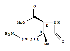 (2r,3s)-rel-(9ci)-3-(3-氨基丙基)-3-甲基-4-氧代-2-氮雜丁烷羧酸甲酯結(jié)構(gòu)式_774525-13-2結(jié)構(gòu)式