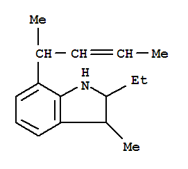 (9ci)-2-乙基-2,3-二氫-3-甲基-7-(1-甲基-2-丁烯)-1H-吲哚結(jié)構(gòu)式_775537-71-8結(jié)構(gòu)式