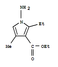 (9ci)-1-氨基-2-乙基-4-甲基-1H-吡咯-3-羧酸乙酯結(jié)構(gòu)式_77588-66-0結(jié)構(gòu)式