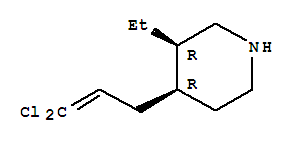 Piperidine, 4-(3,3-dichloro-2-propenyl)-3-ethyl-, cis-(9ci)Structure,777004-54-3Structure Piperidine, 4-(3,3-dichloro-2-propenyl)-3-ethyl-, cis-(9ci) Structure,777004-54-3Structure