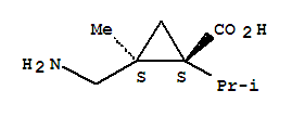 (1r,2r)-rel-(9ci)-2-(氨基甲基)-2-甲基-1-(1-甲基乙基)-環(huán)丙烷羧酸結(jié)構(gòu)式_777043-13-7結(jié)構(gòu)式