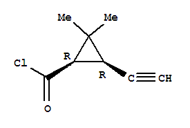 (1r-順式)-(9ci)-3-乙炔-2,2-二甲基-環(huán)丙烷羰酰氯結(jié)構(gòu)式_77723-73-0結(jié)構(gòu)式
