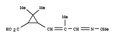(9ci)-3-[3-(甲氧基亞氨基)-2-甲基-1-丙烯基]-2,2-二甲基-環(huán)丙烷羧酸結(jié)構(gòu)式_777799-17-4結(jié)構(gòu)式